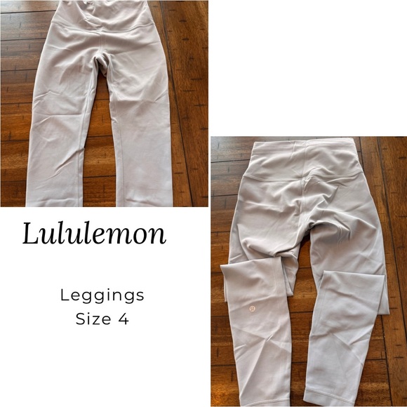 lululemon athletica Pants - Lululemon Align Leggings Size 4 Cream High Rise Yoga Pants Athleisure